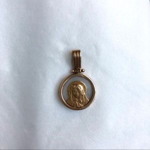 Virgin Mary 18 carat gold pendant